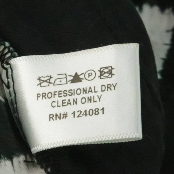 Proenza Schouler Size 10 Black White Geometric Tie Dye Print Wrap Mini Length 10 - Picture 6 of 7